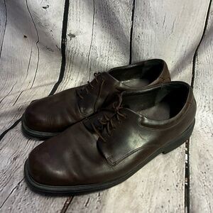 Rockport Men's Margin Plain Toe Dark Brown Leather Lace Up Oxford Shoes Size 12